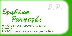 szabina puruczki business card